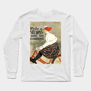 Ride a STEARNS and Be Content Bicycle Advertisement Vintage Cycle Long Sleeve T-Shirt